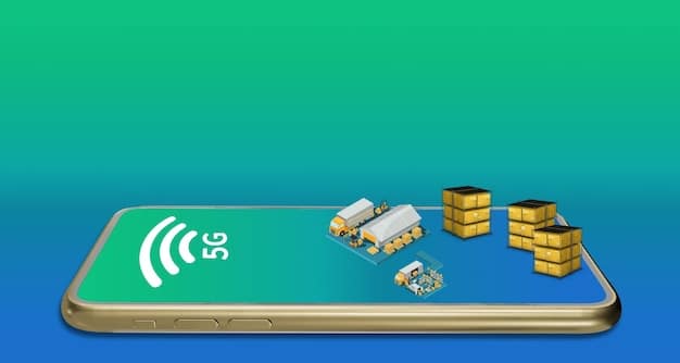 A visual representation of a supply chain managed by smart contracts and IoT devices, showing real-time tracking and automated payments.