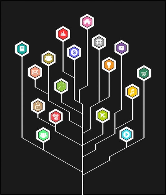 A diagram illustrating the flow of data and content within a decentralized social network. Users are represented as nodes, and arrows show direct connections and data sharing, bypassing a central server.