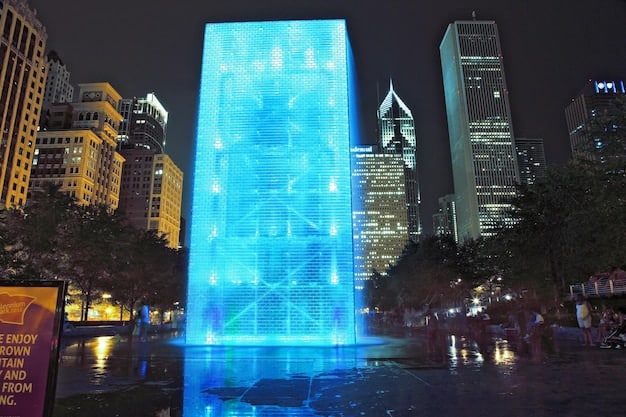 A futuristic cityscape with holographic DAOs floating above traditional skyscrapers. The DAOs are depicted as glowing, interconnected networks, while the skyscrapers represent established corporations. Some skyscrapers are starting to integrate DAO-like structures, showcasing a blended approach.