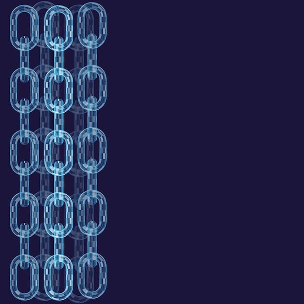 A graphic depicting a gavel striking down on a blockchain symbol, representing the intersection of legal enforcement and blockchain technology.