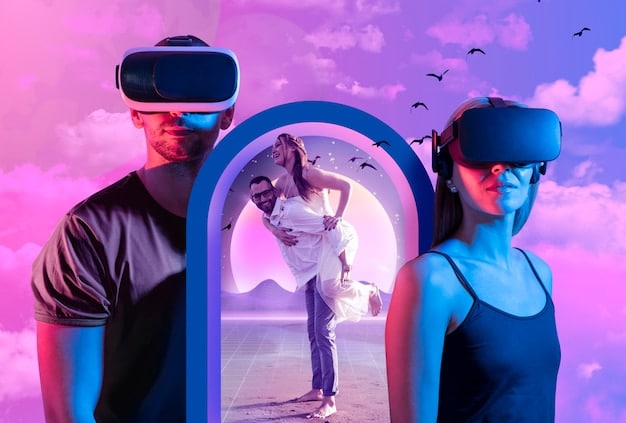 A vibrant and bustling virtual world within the metaverse, showcasing a variety of avatars interacting with each other. The environment is filled with colorful buildings, interactive objects, and futuristic landscapes, highlighting the immersive and engaging nature of the metaverse.