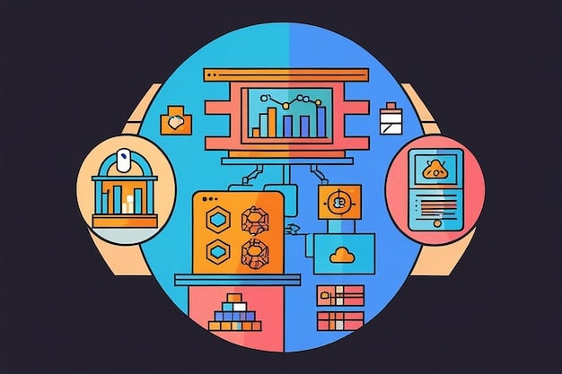 A stylized infographic comparing the ERC-721 standard with potential future NFT standards, highlighting key differences in features like metadata management, interoperability, and dynamic properties.