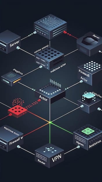 A diagram illustrating the federated structure of Mastodon, showing multiple independent servers (instances) connected to each other. Highlight the flow of information and user interaction across different instances.