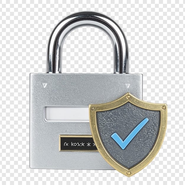 A security-themed image featuring a shield and lock icon, symbolizing the importance of secure cross-chain communication using Cosmos IBC. The image should convey trust and protection.