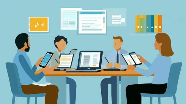 A group meeting of the team that performs smart contract code audits.