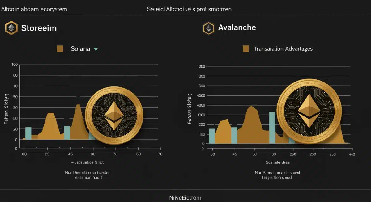 Infographic comparing altcoin ecosystem features and advantages