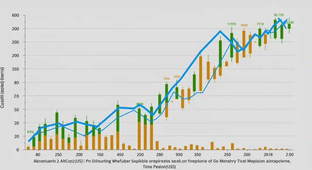 Chart illustrating rising altcoin market cap alongside growing institutional capital inflows.