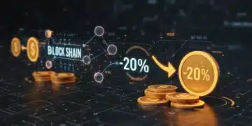 Futuristic blockchain network illustrating gas fee optimization strategies for smart contracts in 2025.