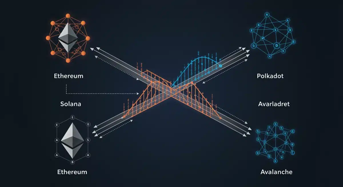 Visualizing cross-chain interoperability between diverse blockchain networks