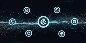 Futuristic altcoin ecosystems connected by cross-chain solutions