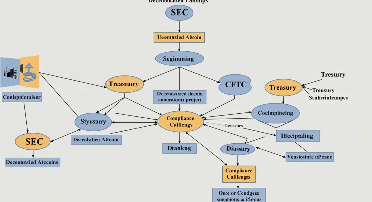 Regulatory bodies' influence on decentralized altcoin projects compliance.