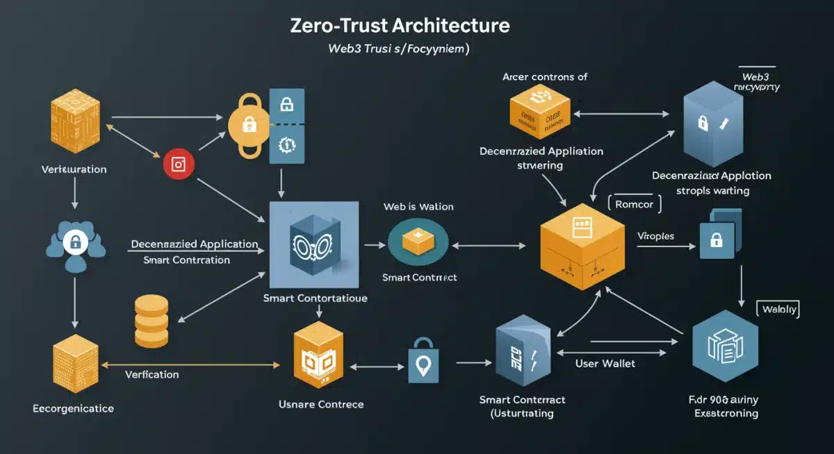 Diagram of Zero-Trust Architecture components in a Web3 ecosystem.