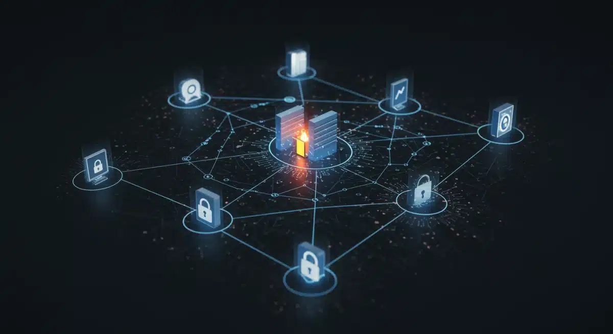 Decentralized network actively defending against a simulated cyber attack.