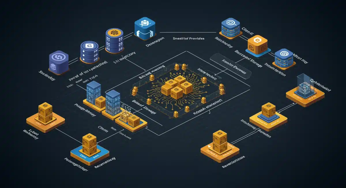 Filecoin decentralized storage network architecture diagram