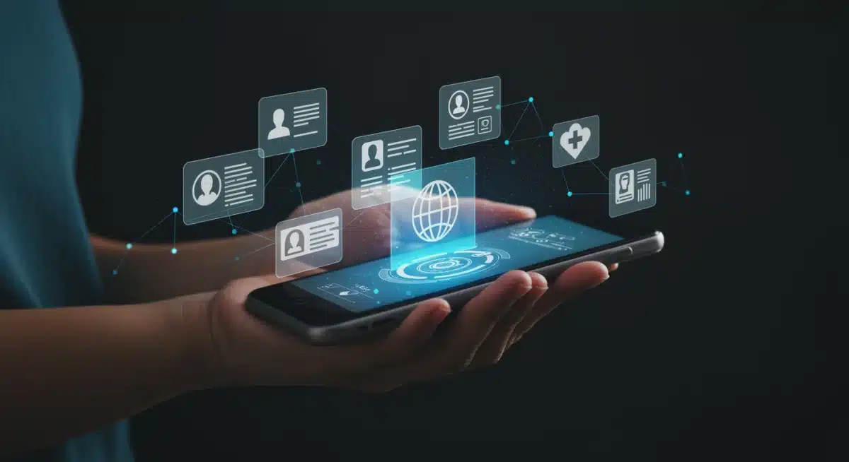 User managing verifiable credentials on a decentralized identity platform